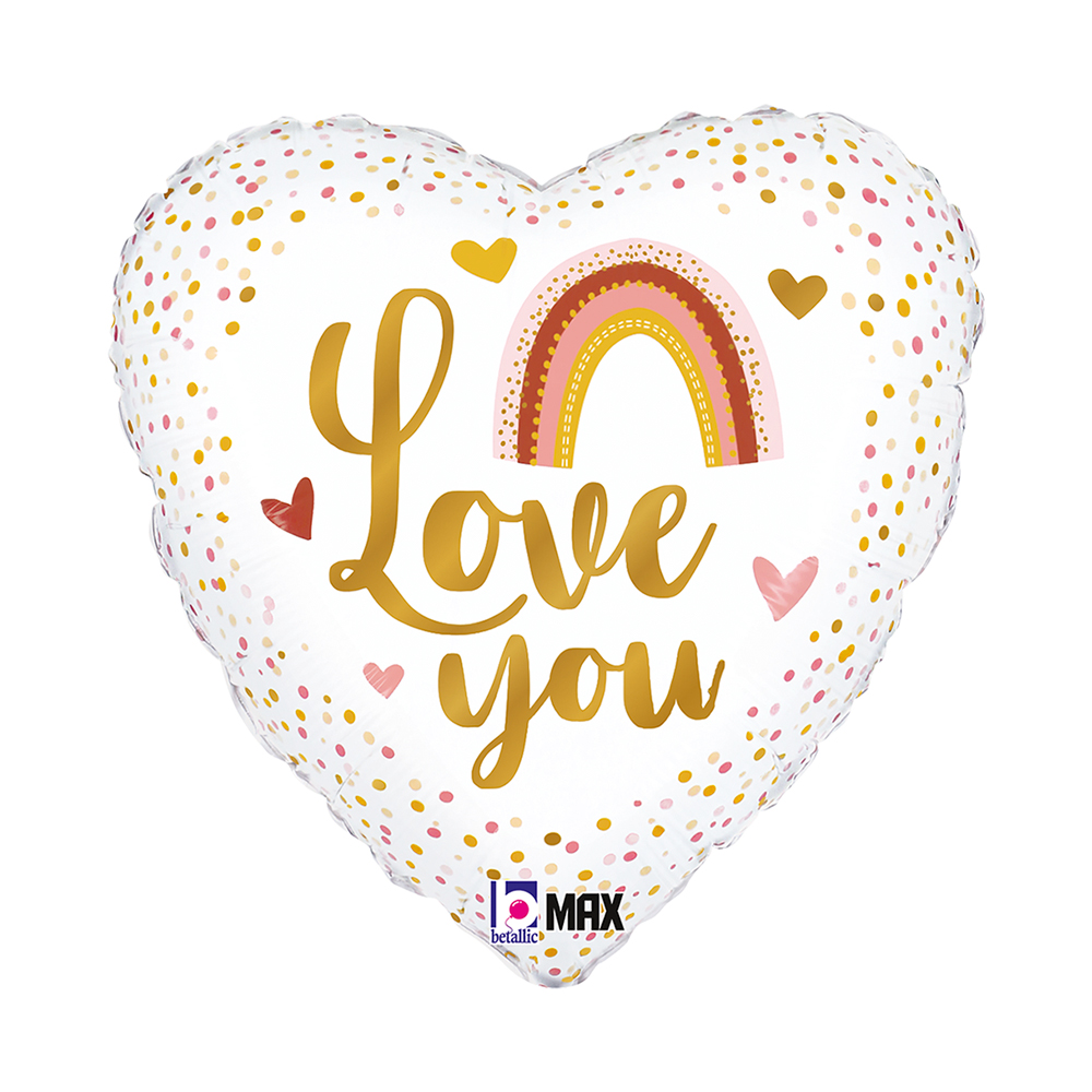 [26167P-P] Love You - Boho Rainbow - 18 inch - Betallic