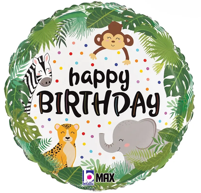 Happy Birthday - Jungle - 18 inch - Betallic