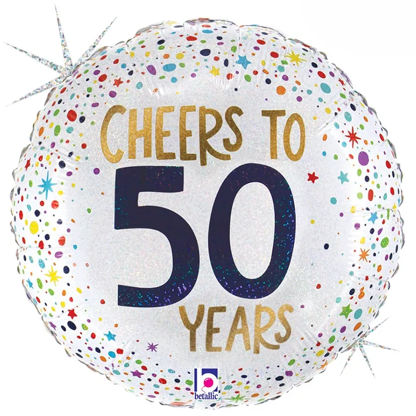 Cheers To 50 Years - 18 inch - Betallic