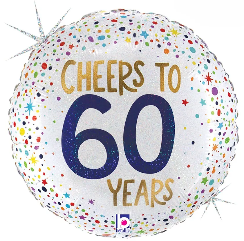 Cheers To 60 Years - 18 inch - Betallic