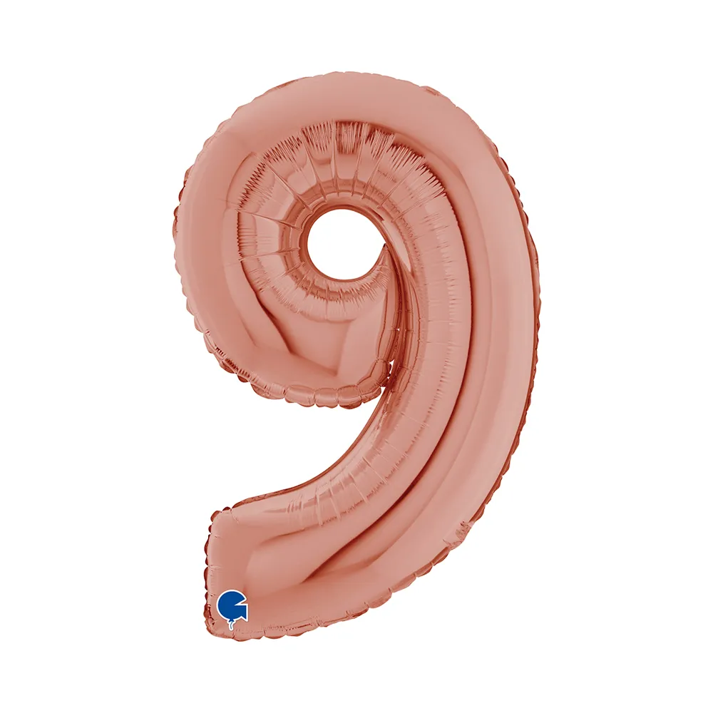 [262309RG-P] Number 9 - Rose Gold - 26 inch - Grabo