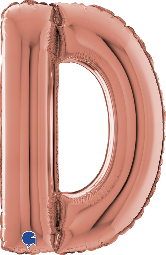 Letter D - Rose Gold - 26 inch - Grabo