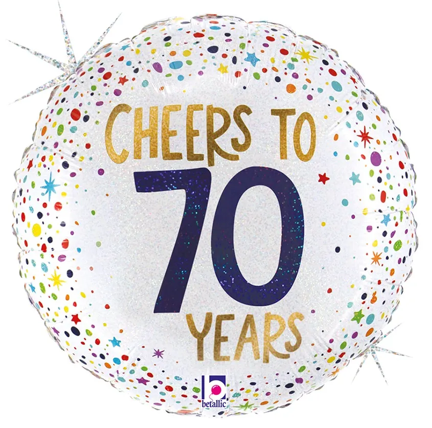 Cheers To 70 Years - 18 inch - Betallic