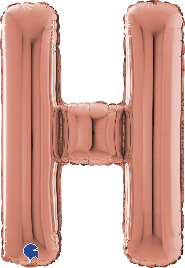 [262723RG-P] Letter H - Rose Gold - 26 inch - Grabo