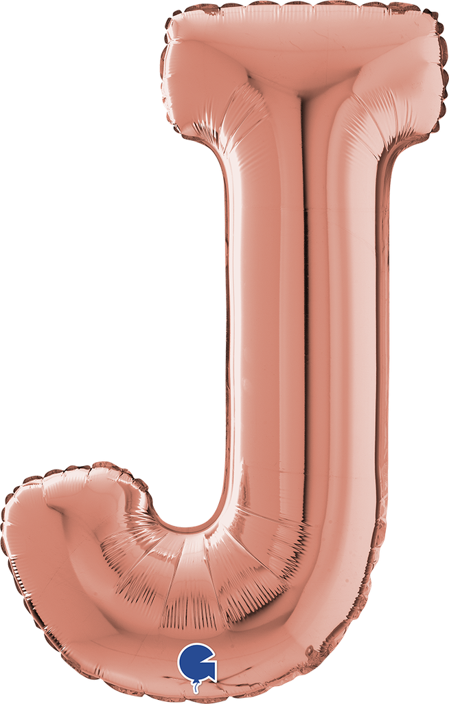 [262923RG-P] Letter J - Rose Gold - 26 inch - Grabo