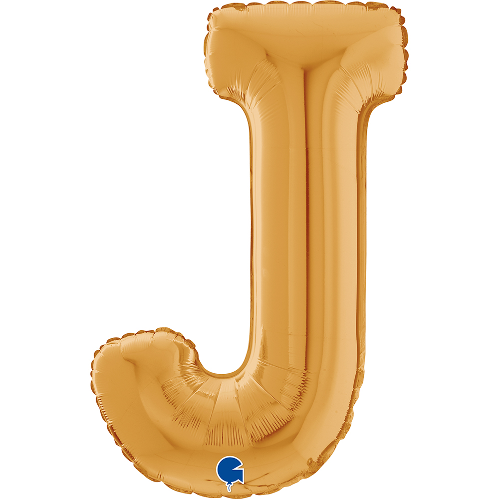 [26292G-P] Letter J - Gold - 26 inch - Grabo