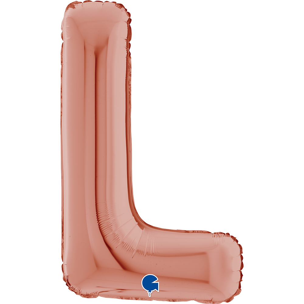 [263123RG-P] Letter L - Rose Gold - 26 inch - Grabo