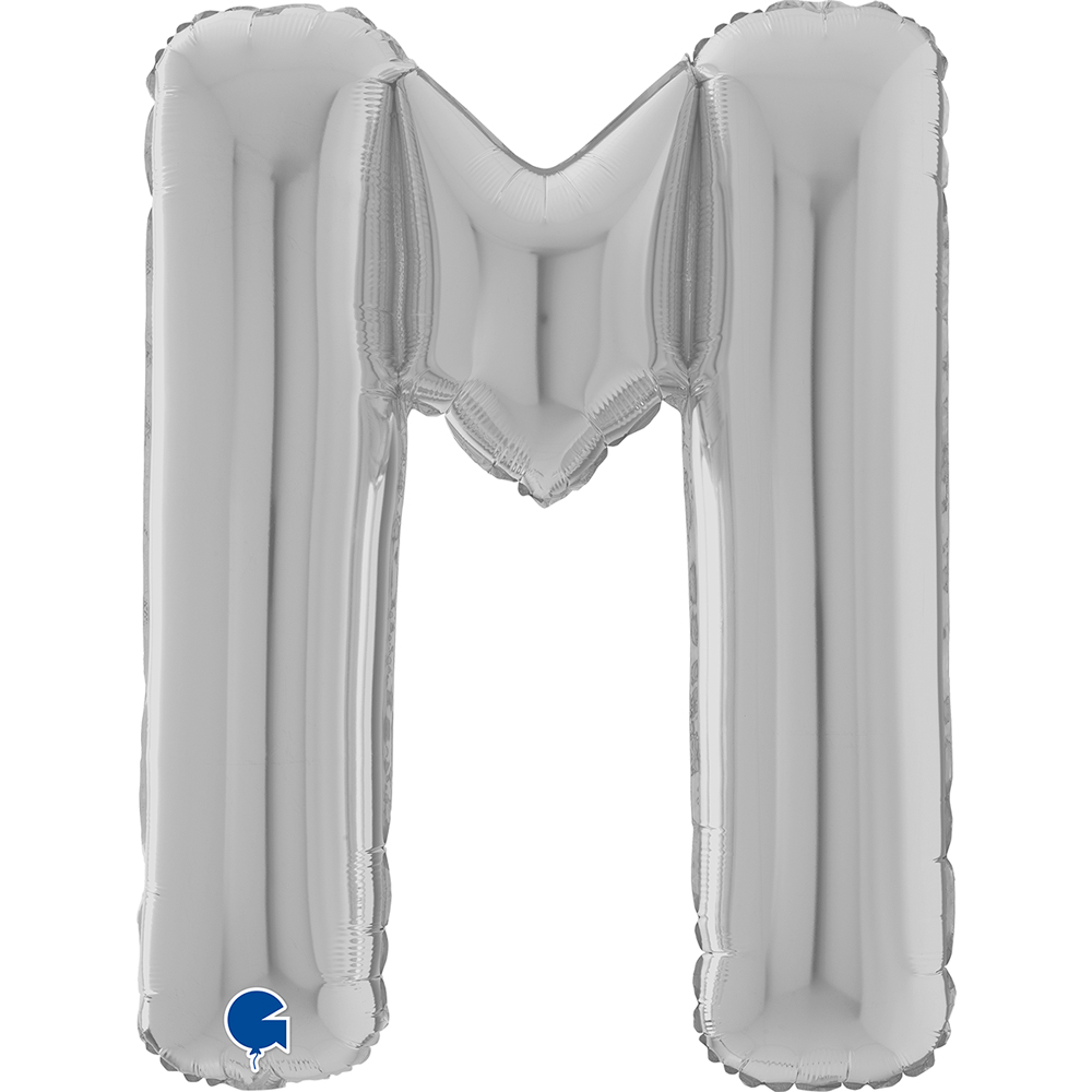 Letter M - Silver - 26 inch - Grabo
