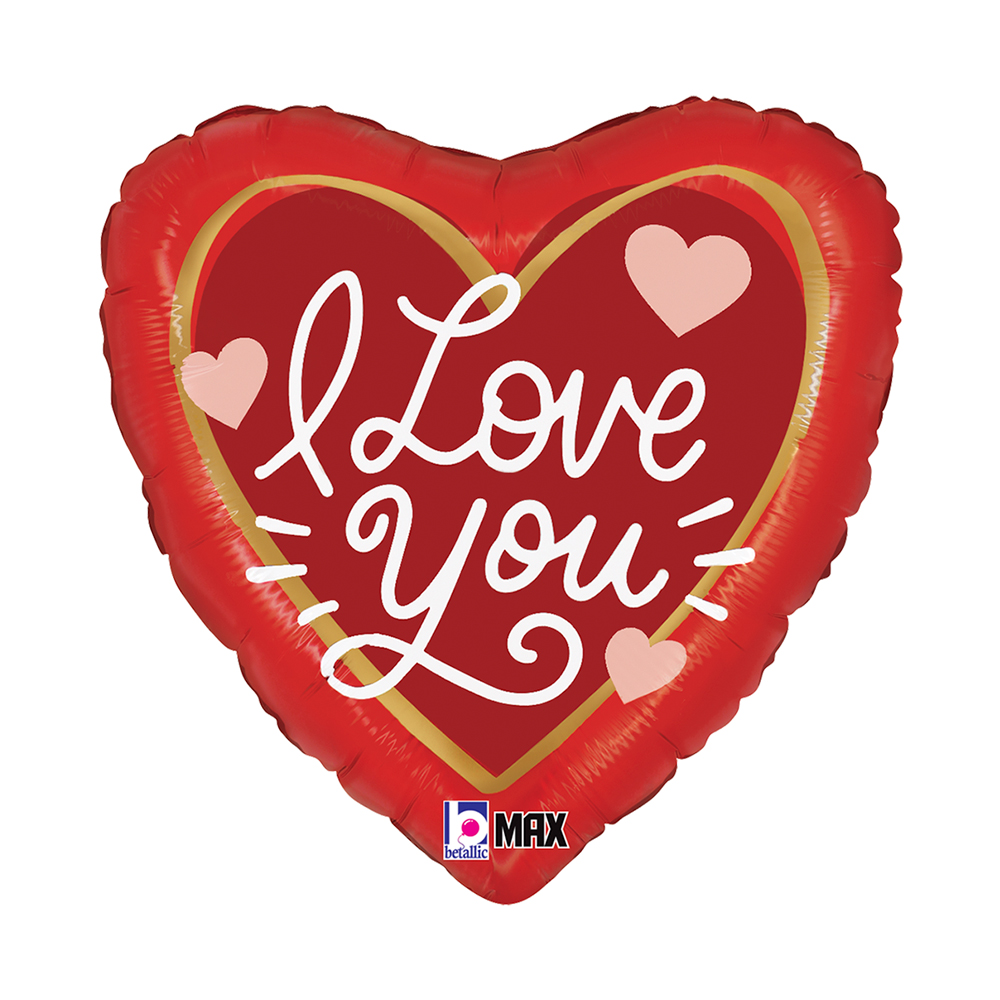 [26332P-P] I Love You - Love Messages - 18 inch - Betallic