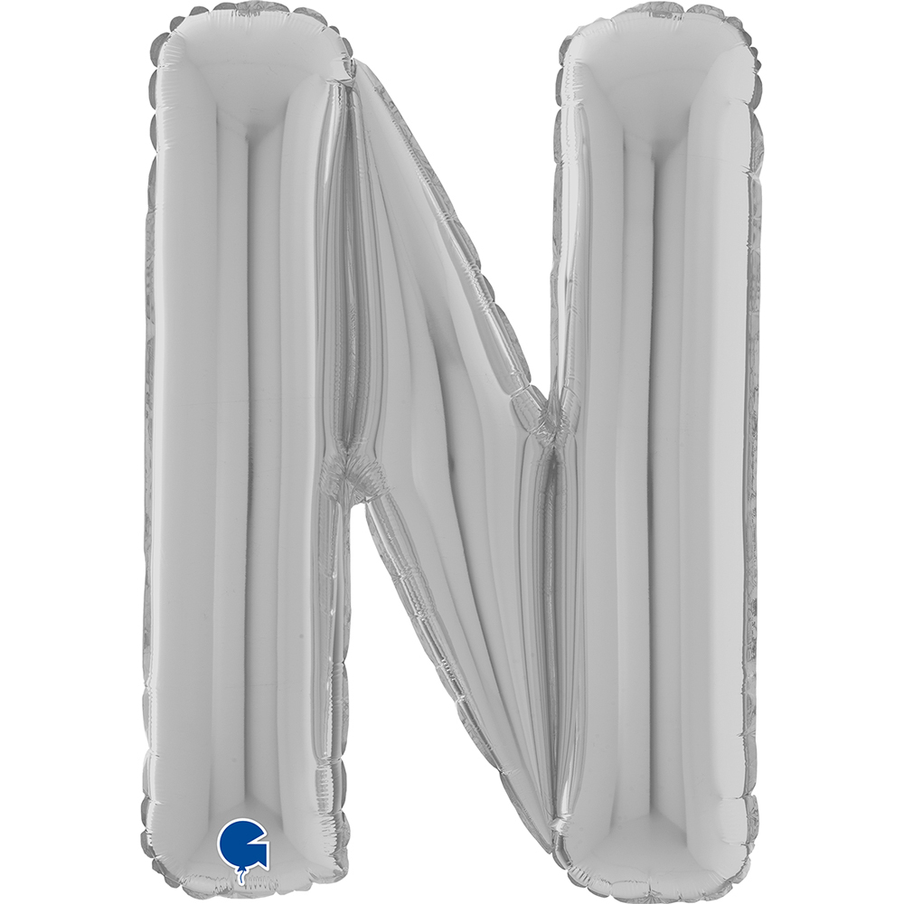 Letter N - Silver - 26 inch - Grabo