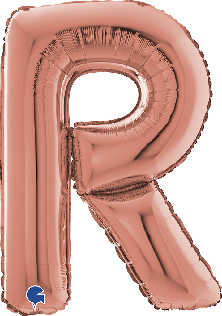 [263723RG-P] Letter R - Rose Gold - 26 inch - Grabo