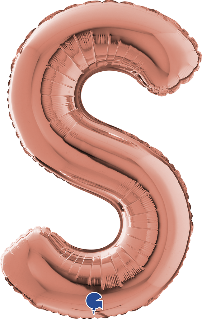 [263823RG-P] Letter S - Rose Gold - 26 inch - Grabo