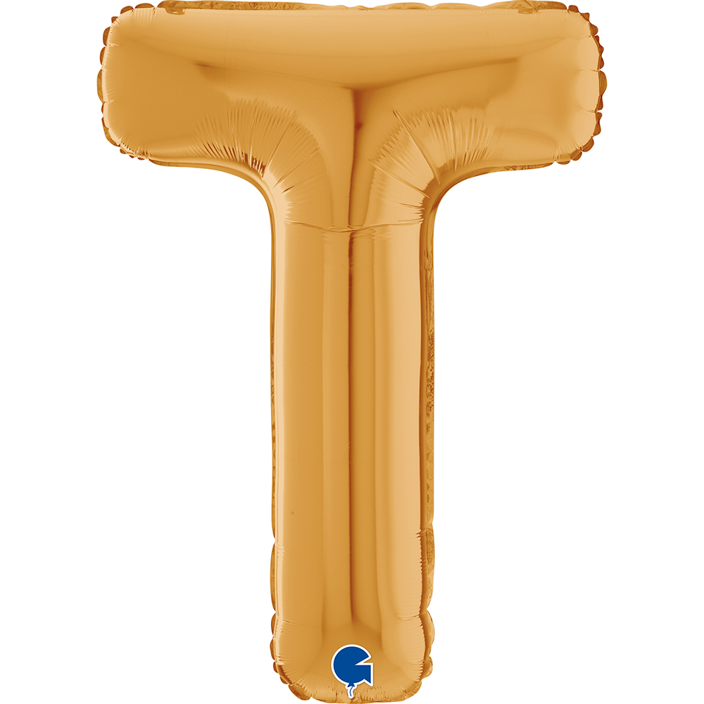 [26392G-P] Letter T - Gold - 26 inch - Grabo