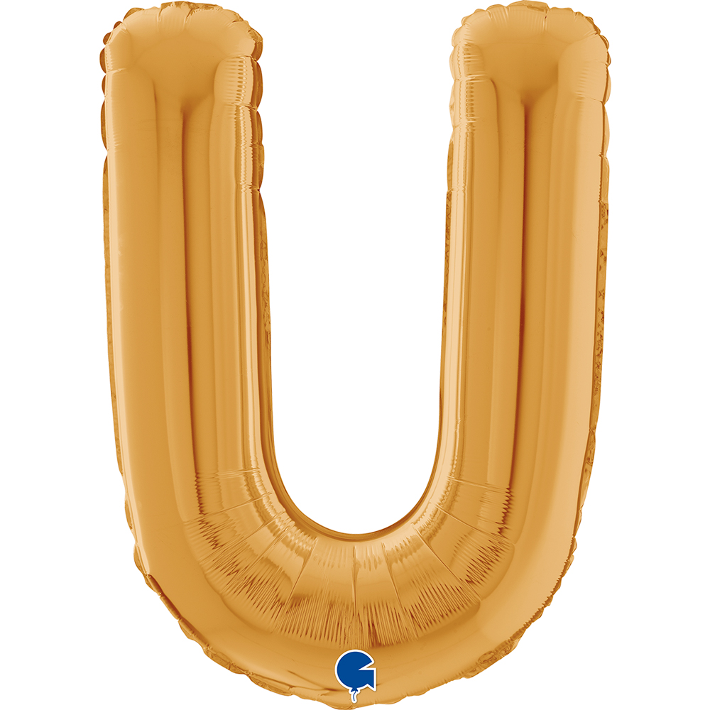 [26402G-P] Letter U - Gold - 26 inch - Grabo