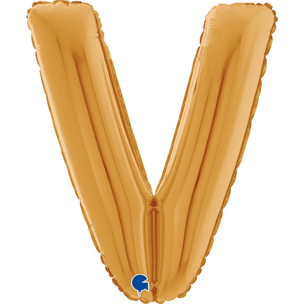 Letter V - Gold - 26 inch - Grabo