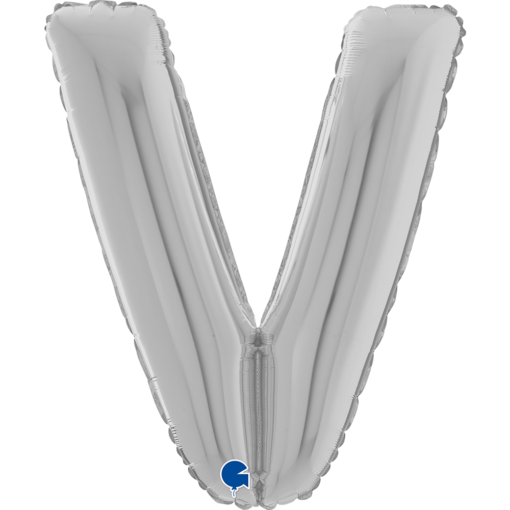 Letter V - Silver - 26 inch - Grabo