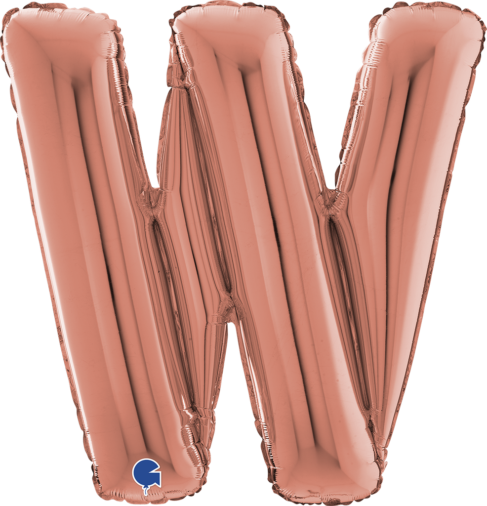 Letter W - Rose Gold - 26 inch - Grabo