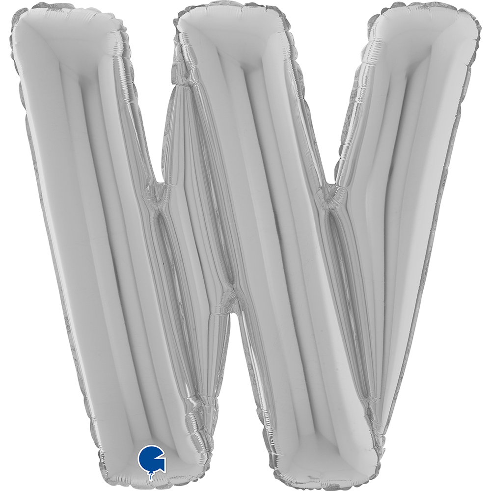 Letter W - Silver - 26 inch - Grabo