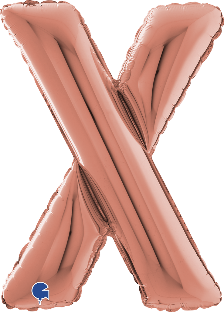 [264323RG-P] Letter X - Rose Gold - 26 inch - Grabo
