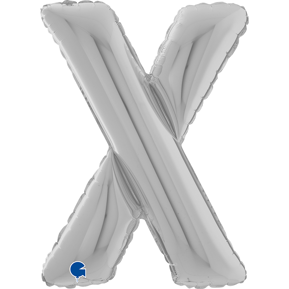 Letter X - Silver - 26 inch - Grabo