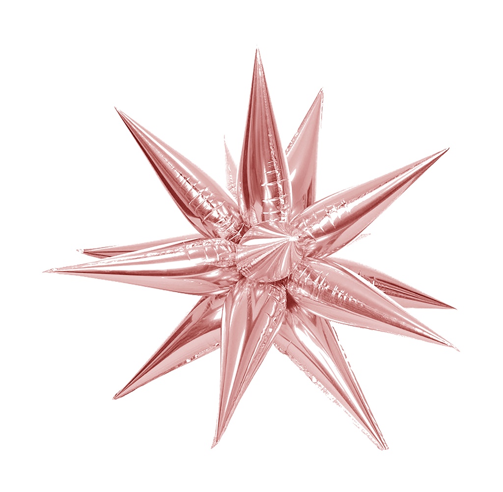 [26FG133] Exploding Star - Rose Gold - 26 inch - 5 St.