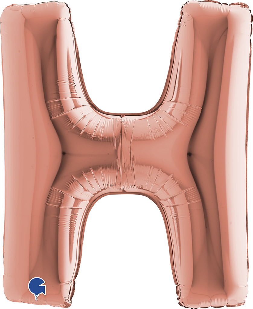 [2723RG-P] Letter H - Rose Gold - 40 inch - Grabo