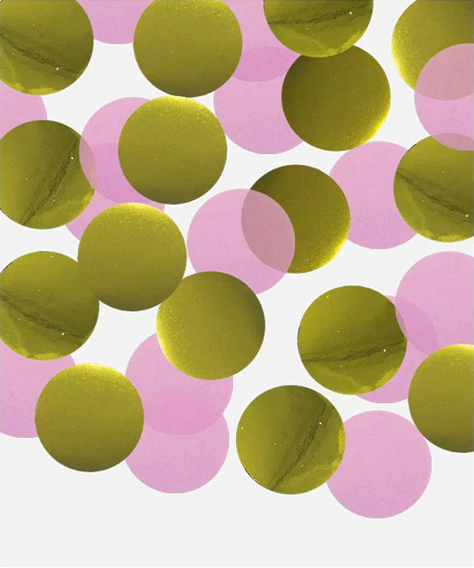 [28880] Confetti - Pink Paper & Metallic Gold - 10 gr