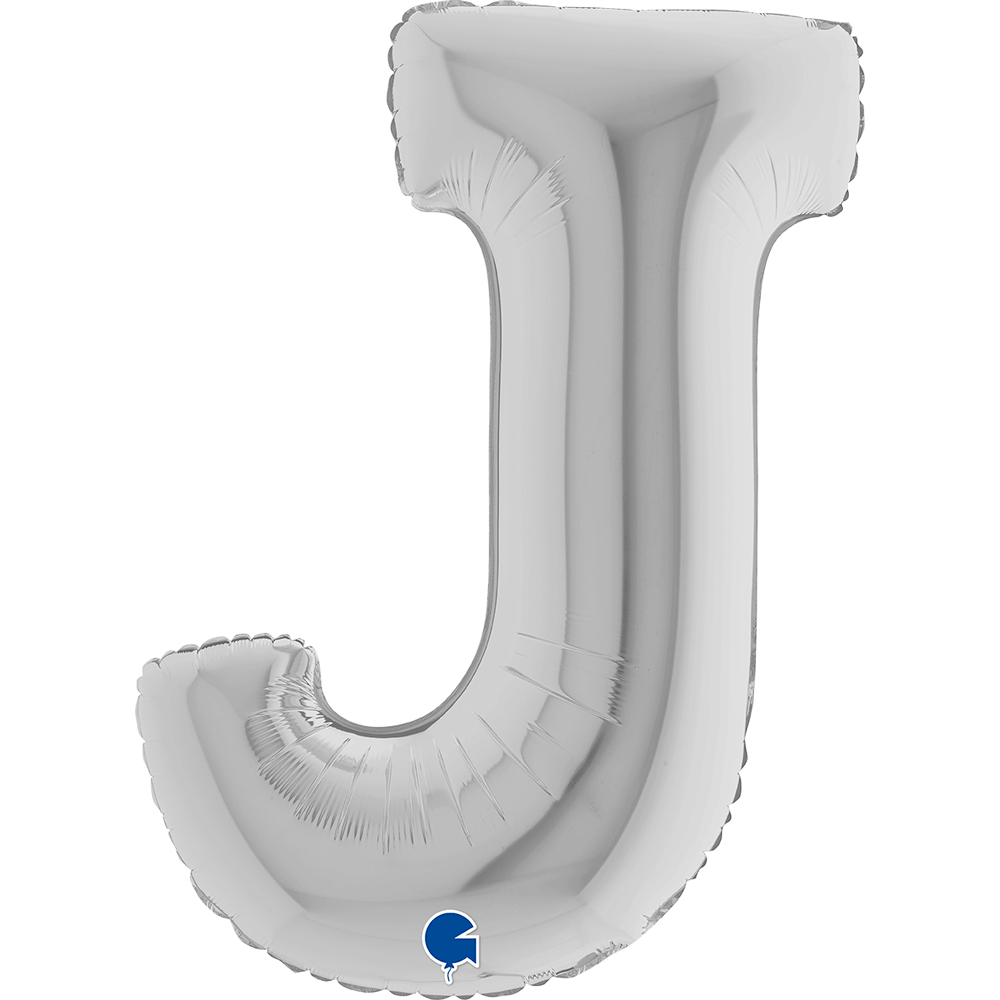 Letter J - Silver - 40 inch - Grabo