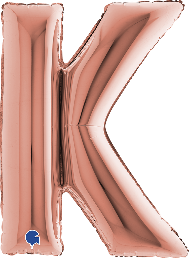 [3023RG-P] Letter K - Rose Gold - 40 inch - Grabo