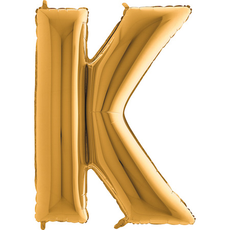 [302G-P] Letter K - Gold - 40 inch - Grabo