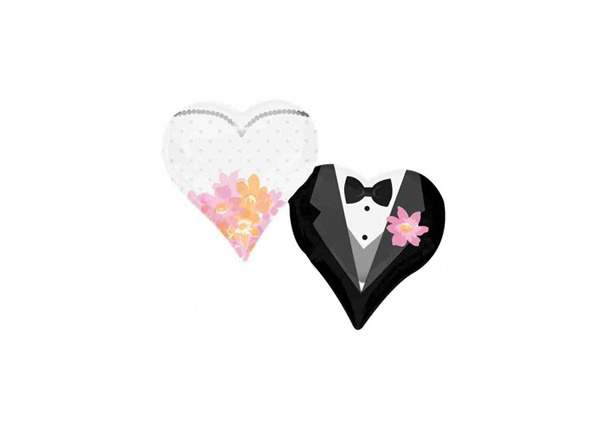 [30842] Wedding Couple Heart - 30 inch - Anagram