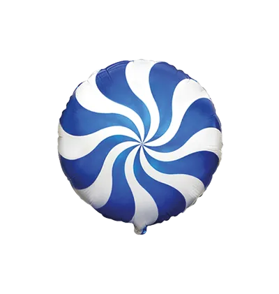 [321036B] Round Candy - Blue - 9 inch - Flex - 5 St.