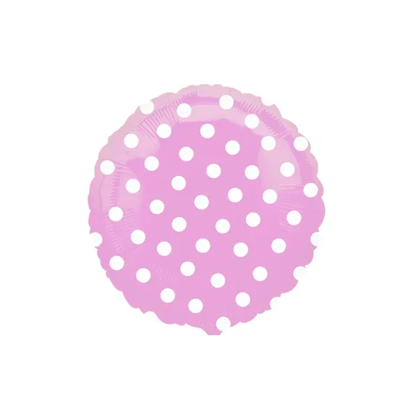 [321081PP] Round Polka Dot - Pastel Pink - 9 inch - Flex - 5 St.