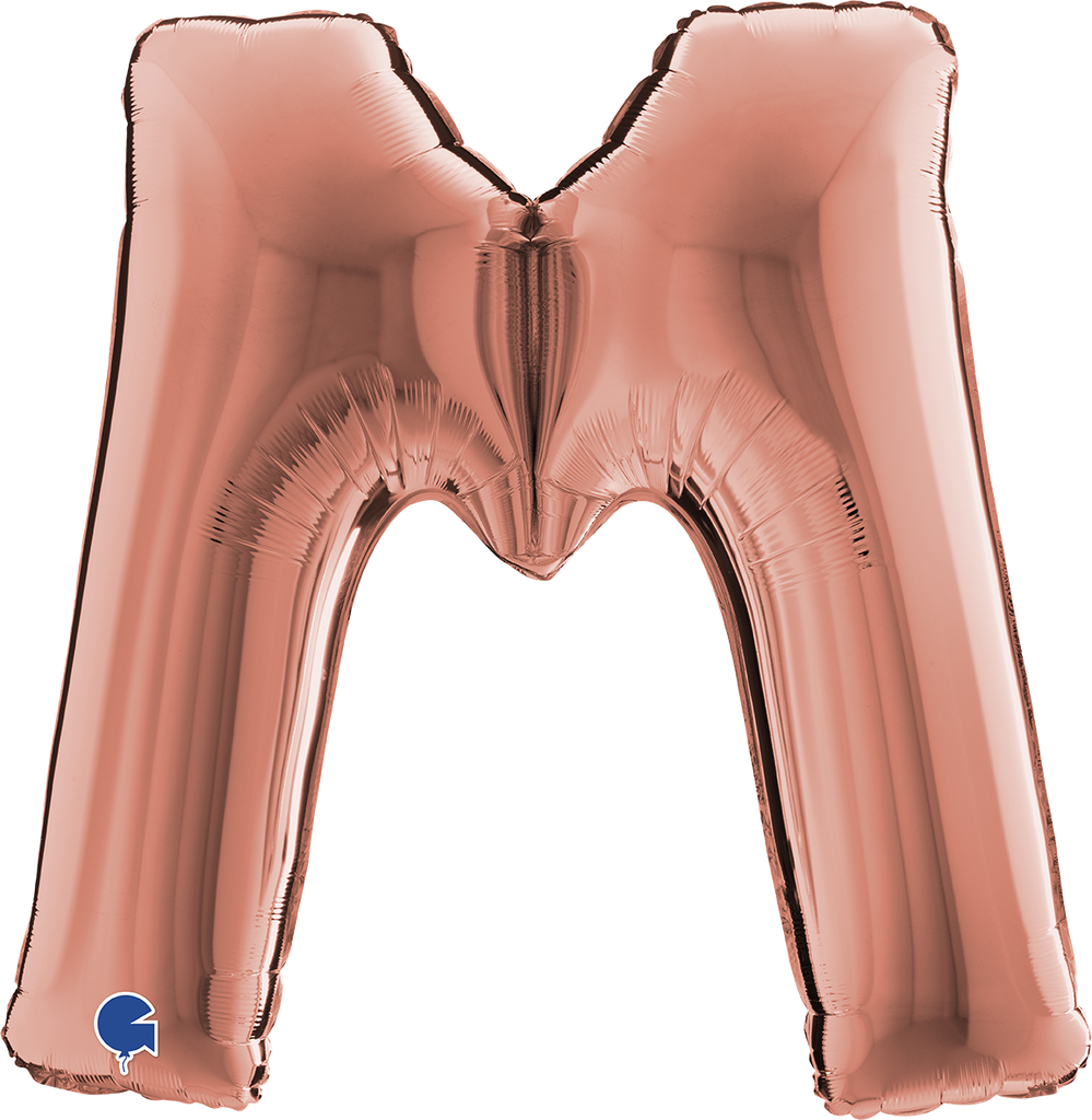 [3223RG-P] Letter M - Rose Gold - 40 inch - Grabo