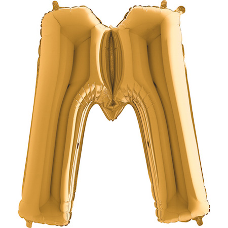 [322G-P] Letter M - Gold - 40 inch - Grabo