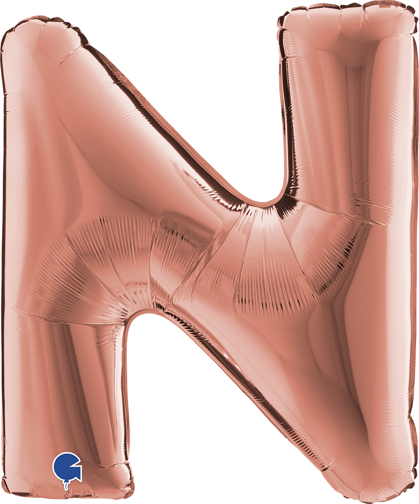 [3323RG-P] Letter N - Rose Gold - 40 inch - Grabo