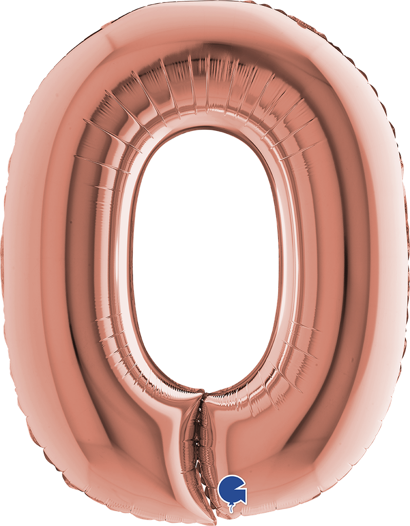 [3423RG-P] Letter O - Rose Gold - 40 inch - Grabo