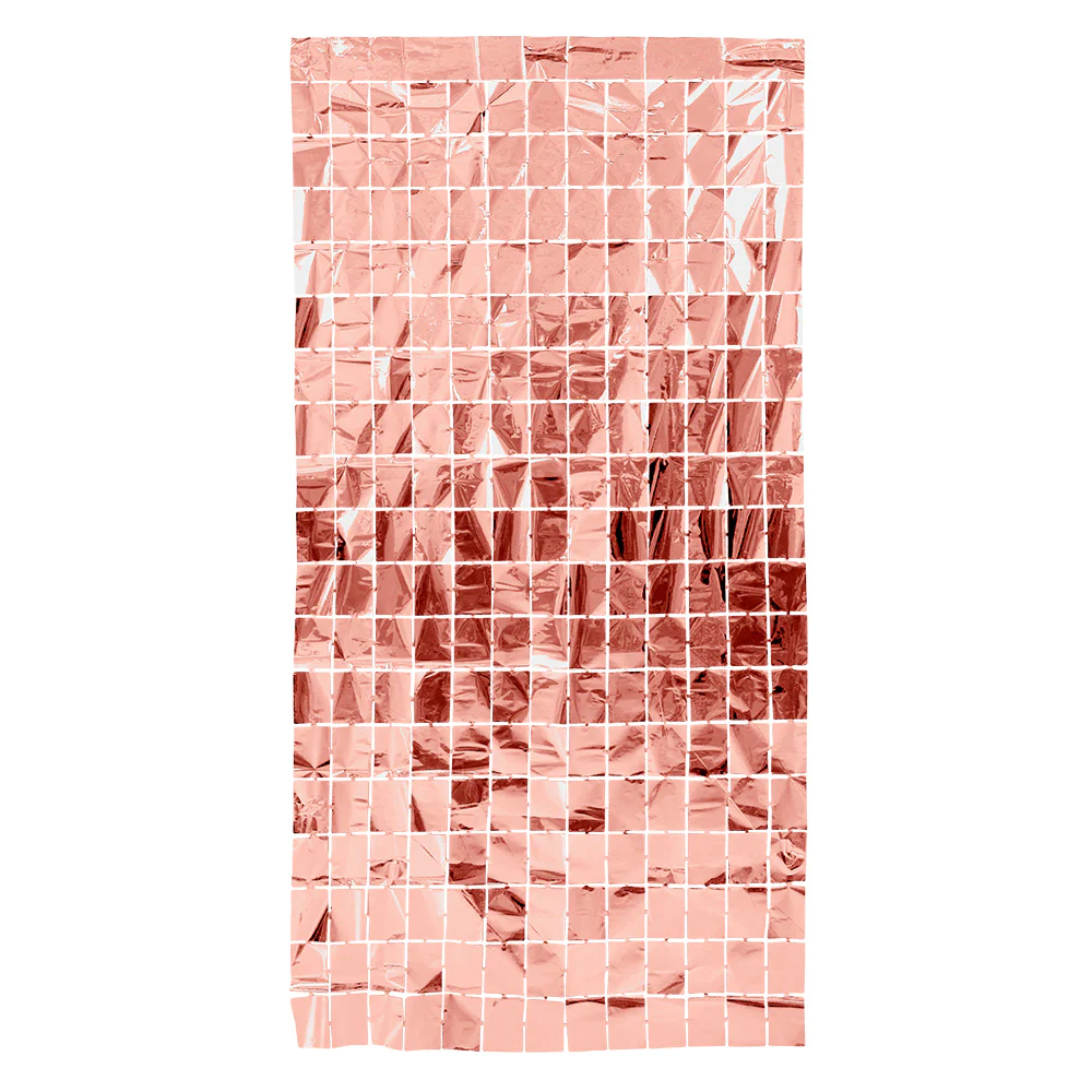 Square Wall Curtains - Metallic Rose Gold - 1x2m - 1 Stuk
