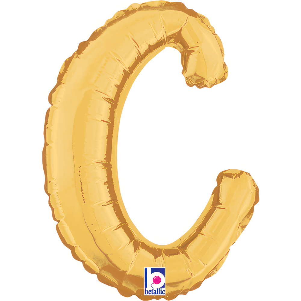 [34703G-P] Script Letter C - Gold  - Betallic