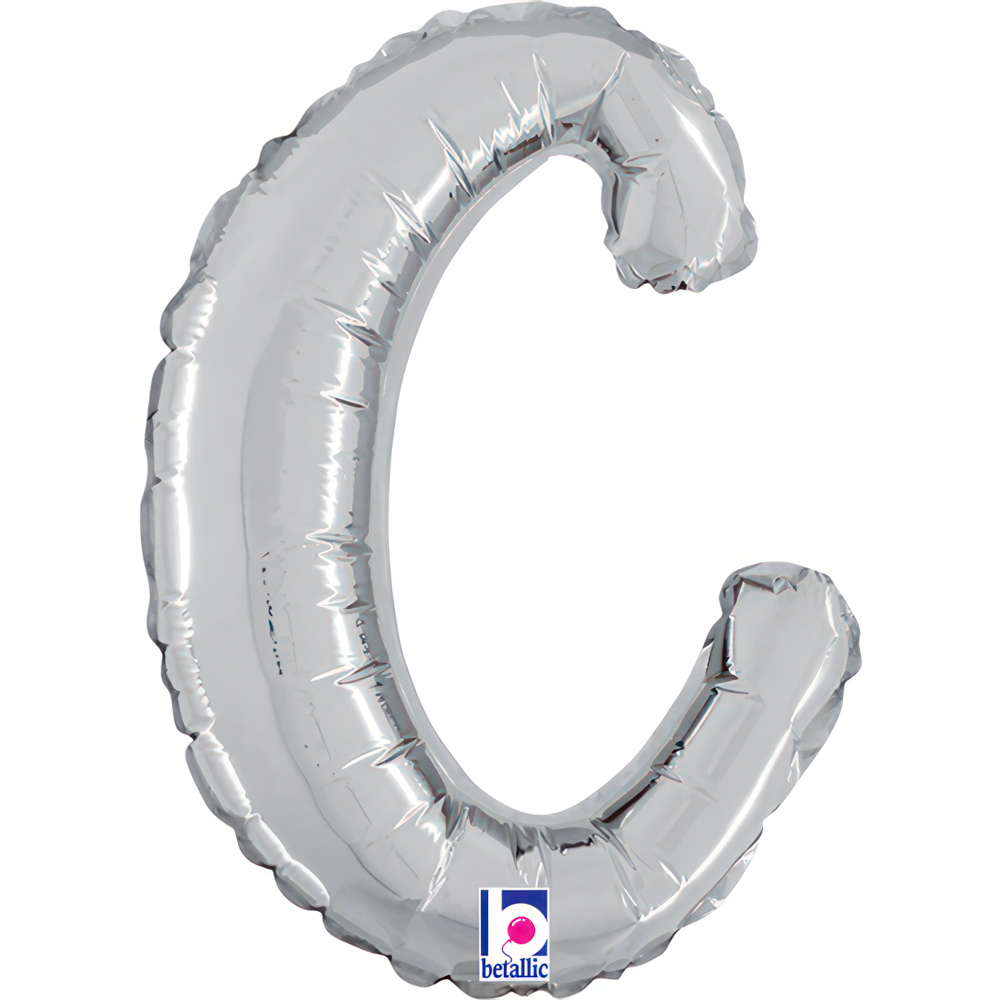 [34703S-P] Script Letter C - Silver - Betallic