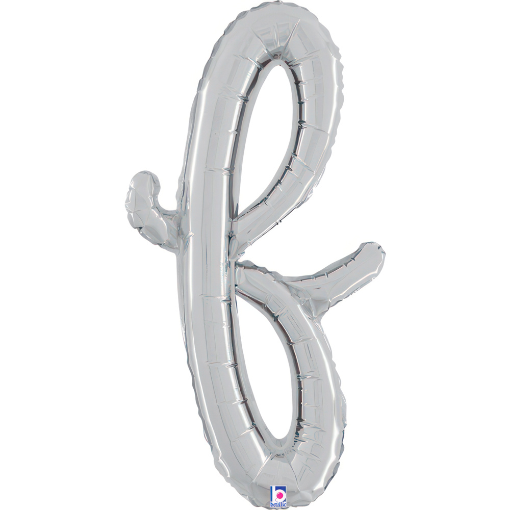[34706S-P] Script Letter F - Silver  - Betallic
