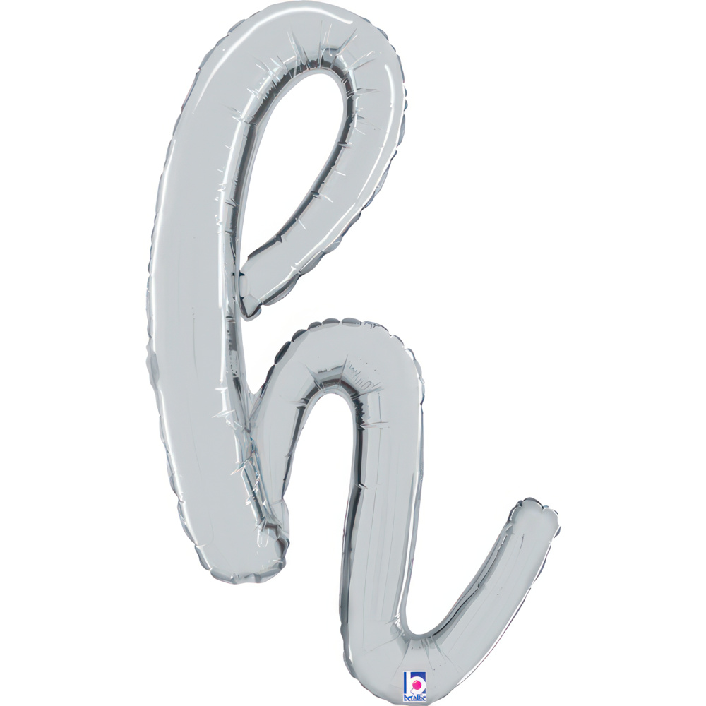 [34708S-P] Script Letter H - Silver - Betallic