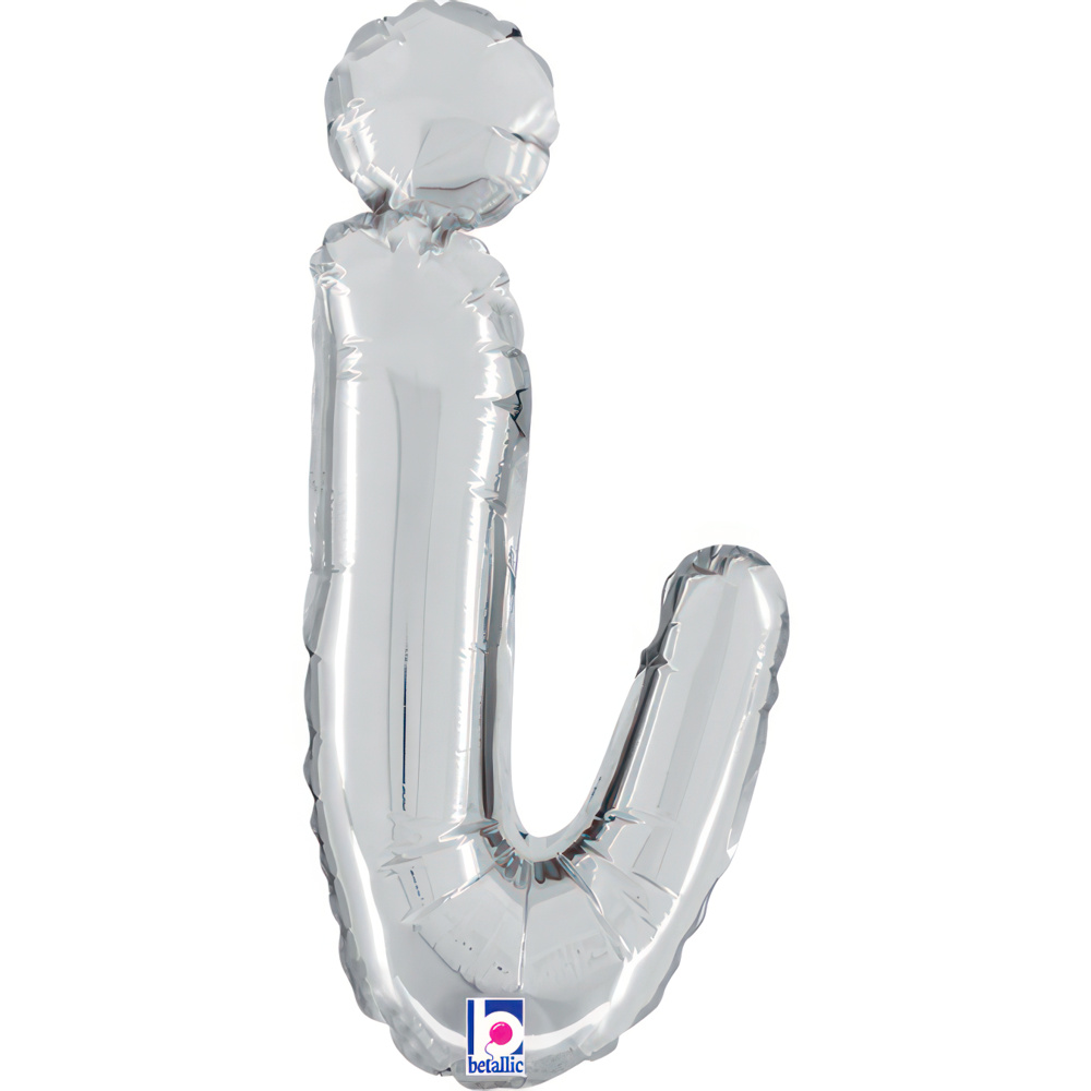 [34709S-P] Script Letter I - Silver - Betallic