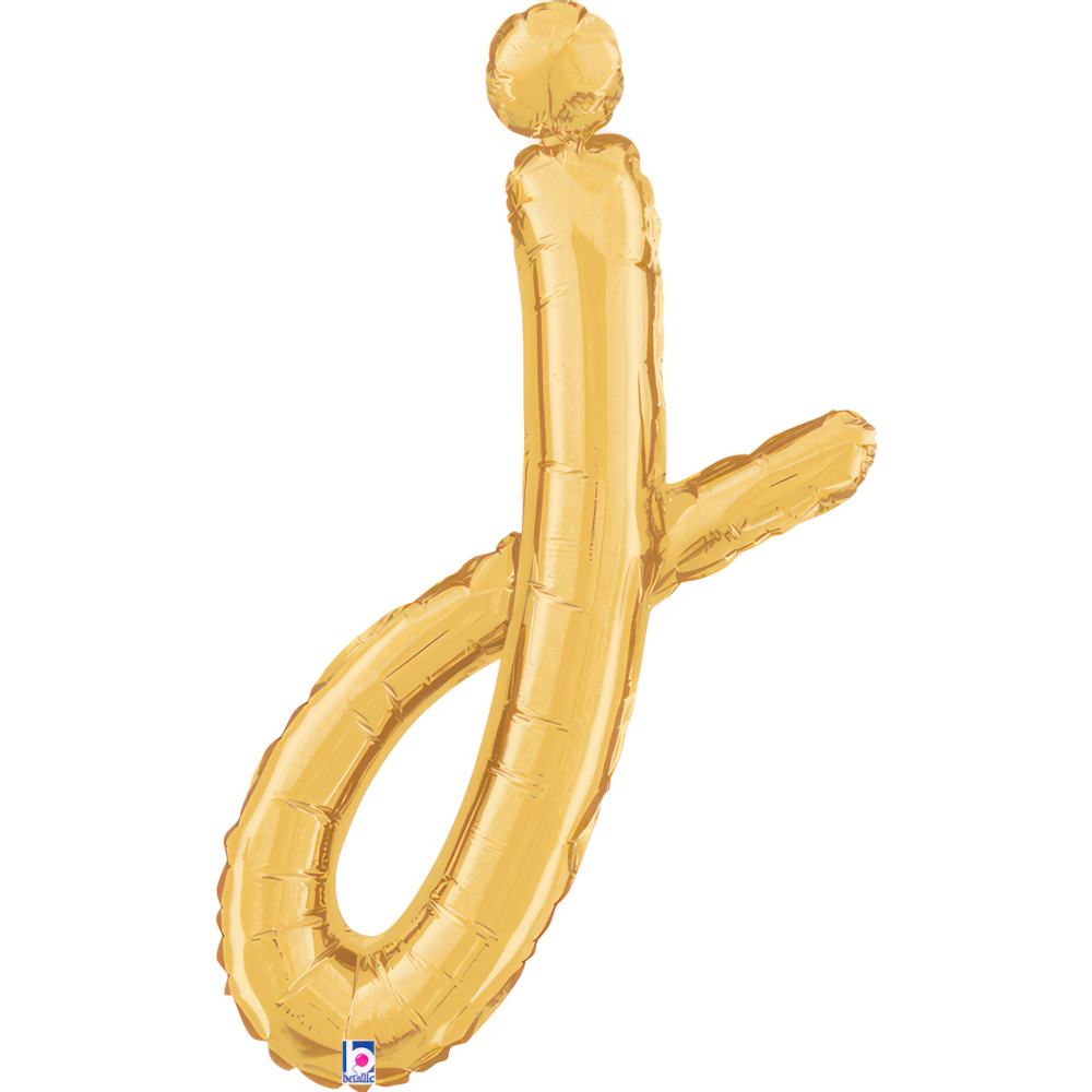 [34710G-P] Script Letter J - Gold - Betallic