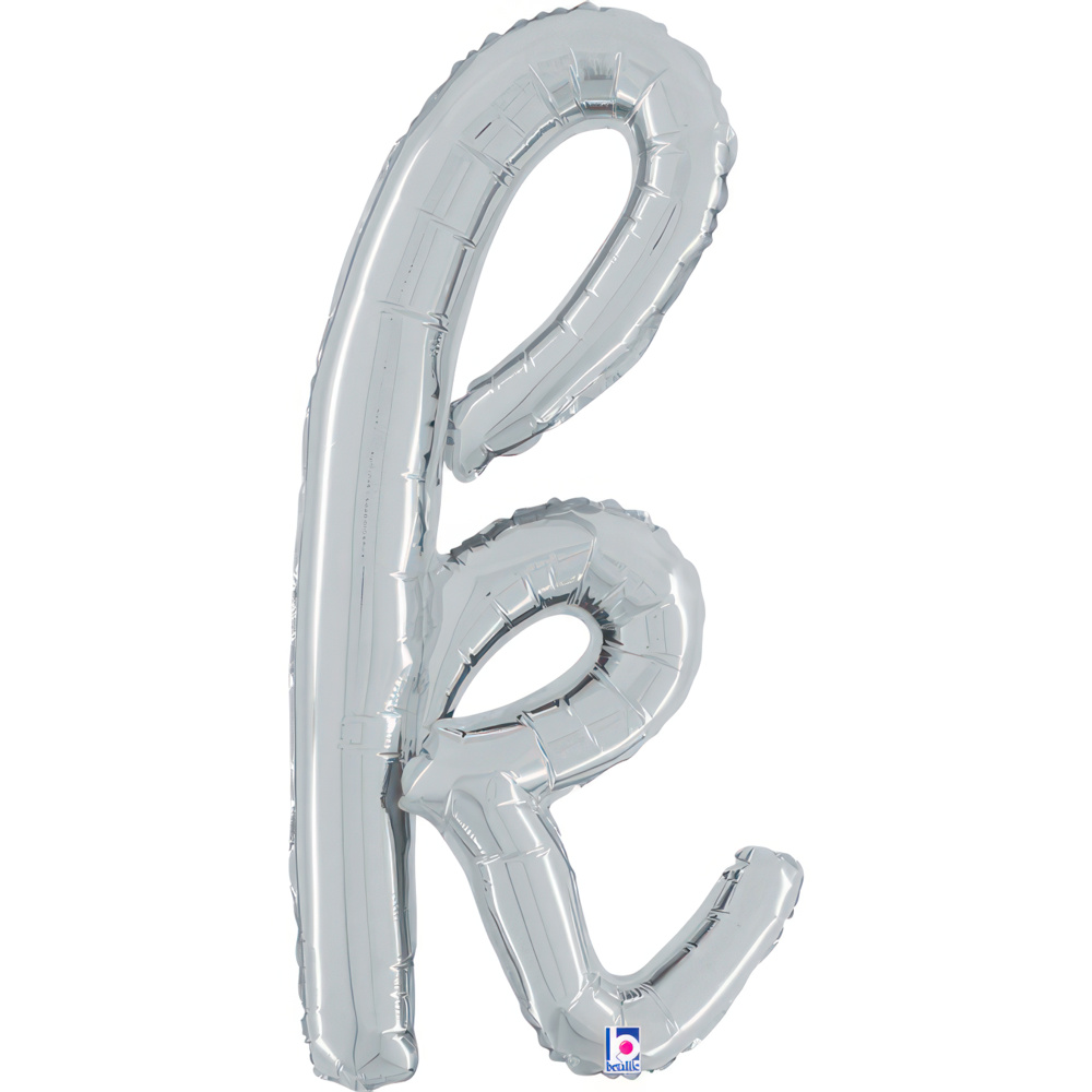 [34711S-P] Script Letter K - Silver - Betallic