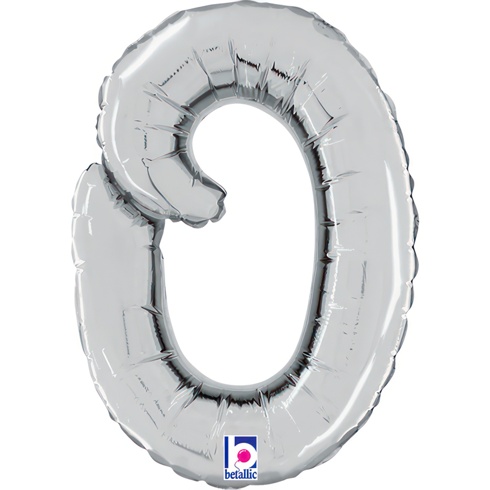[34715S-P] Script Letter O - Silver - Betallic