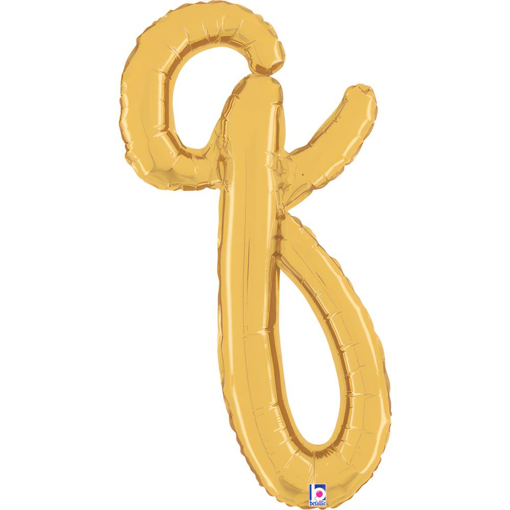 [34717G-P] Script Letter Q - Gold - Betallic