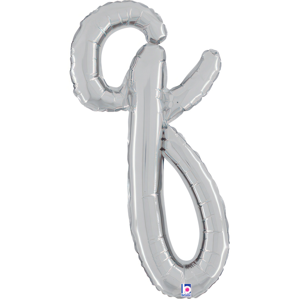 [34717S-P] Script Letter Q - Silver - Betallic
