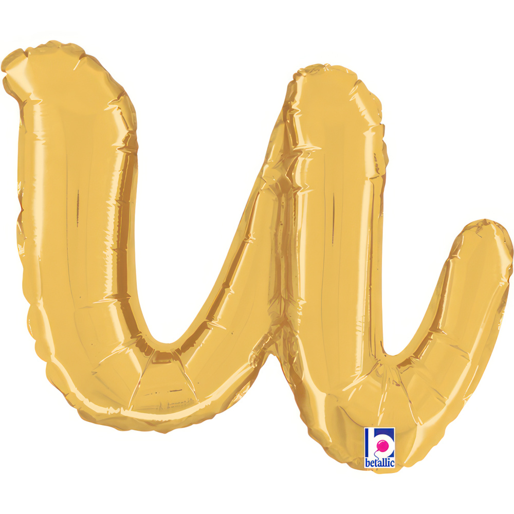 [34721G-P] Script Letter U - Gold - Betallic