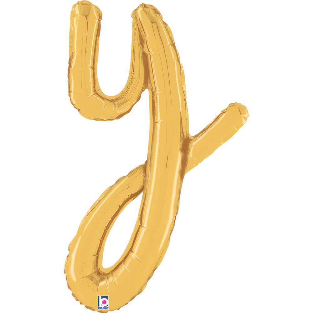 Script Letter Y - Gold  - Betallic
